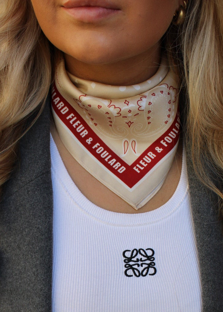 Scarf a touch of red